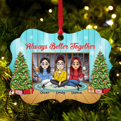 Besties Always Better Together Personalized Ornament