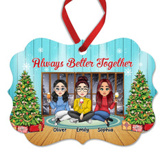 Besties Always Better Together Personalized Ornament