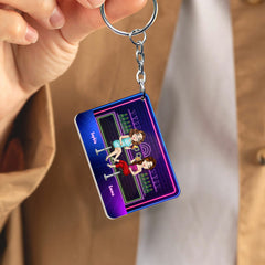 Besties Bonding Over Alcohol Personalized Keychain