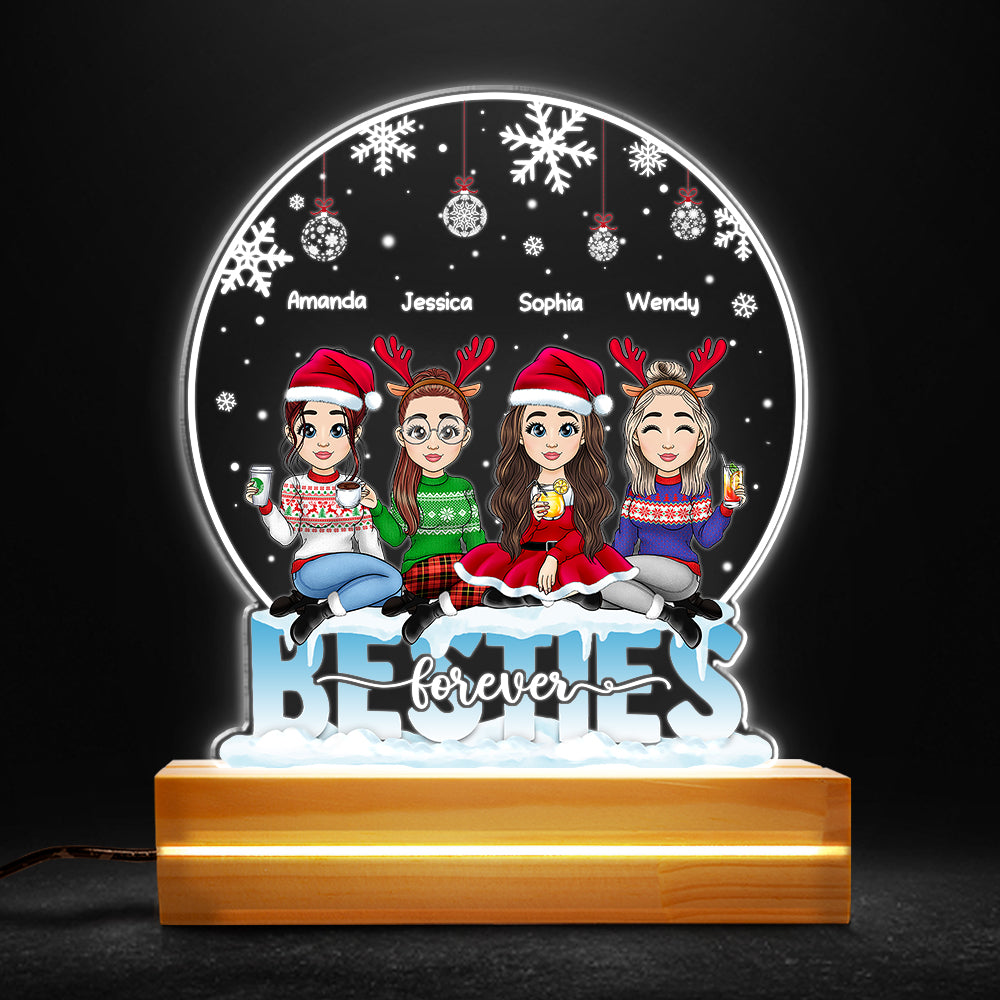 Besties Forever Christmas Gift Personalized Led Night Light
