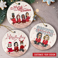 Besties Forever Personalized Christmas Ornament for Best Friend