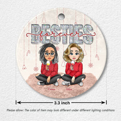 Besties Forever Personalized Christmas Ornament for Best Friend