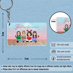 Besties Forever Personalized Keychain Gift for Best Friends