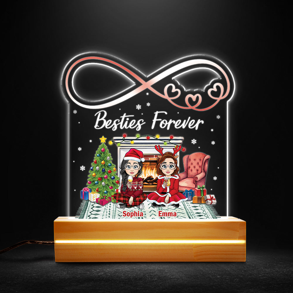 Besties Forever Personalized Led Night Light Christmas Gift