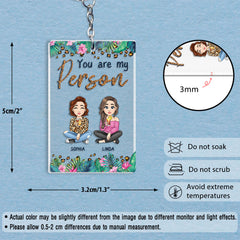 Besties Personalized Keychain You Are My Person