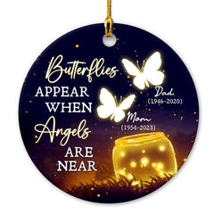 Butterflies Appear When Angels Are Near Personalized Ornament