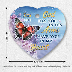 Butterfly Memorial Mom Dad Personalized Ornament