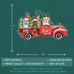 Car of Love Merry Woofmas Personalized Ornament