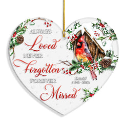 Cardinals Appear When Angels Are Near Memorial Personalized Ornament