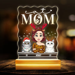 Cat Mom Personalized Led Night Light for Cat Lovers