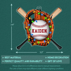 Christmas Baseball Personalized Ornament