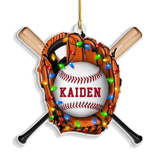 Christmas Baseball Personalized Ornament