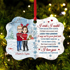 Christmas Couple Turn Back The Clock Personalized Ornament