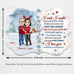 Christmas Couple Turn Back The Clock Personalized Ornament