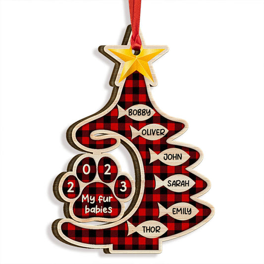 Christmas Tree Cat Mom Cat Dad Personalized Ornament