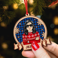 Cool Family Christmas Personalized Ornament