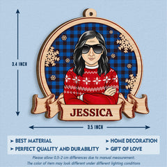 Cool Family Christmas Personalized Ornament
