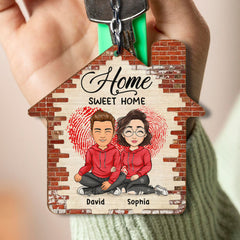 Couple Personalized Keychain Home Sweet Home