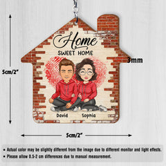 Couple Personalized Keychain Home Sweet Home
