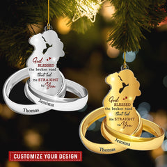 Couple Ring God Blessed Personalized Ornament