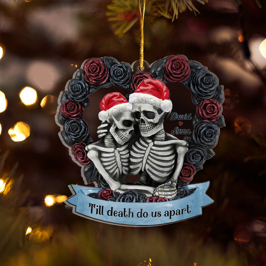 Couple Skull Till Death Do Us Part Personalized Ornament