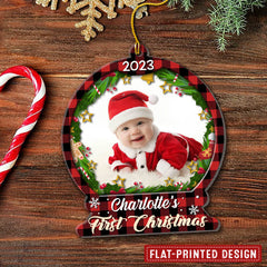 Custom Photo Baby Christmas Personalized Ornament
