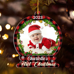 Custom Photo Baby Christmas Personalized Ornament