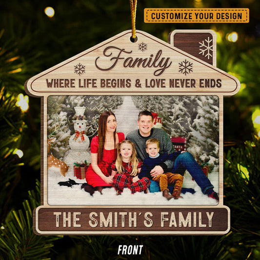 Custom Photo Family Where Life Began Personalized Ornament
