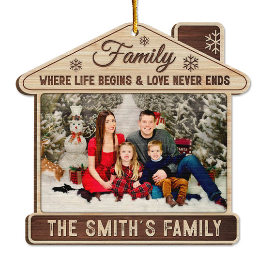 Custom Photo Family Where Life Began Personalized Ornament