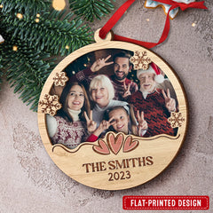 Custom Photo of Family Personalized Ornament