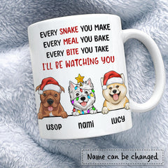 Cute Dogs Every Snack You Make I'll Be Watching You Personalized Mug