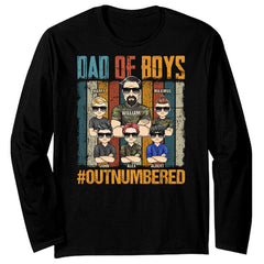 Dad Of Boys Outnumbered Personalized Shirt