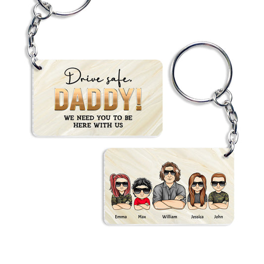 Dad We Love You Personalized Keychain