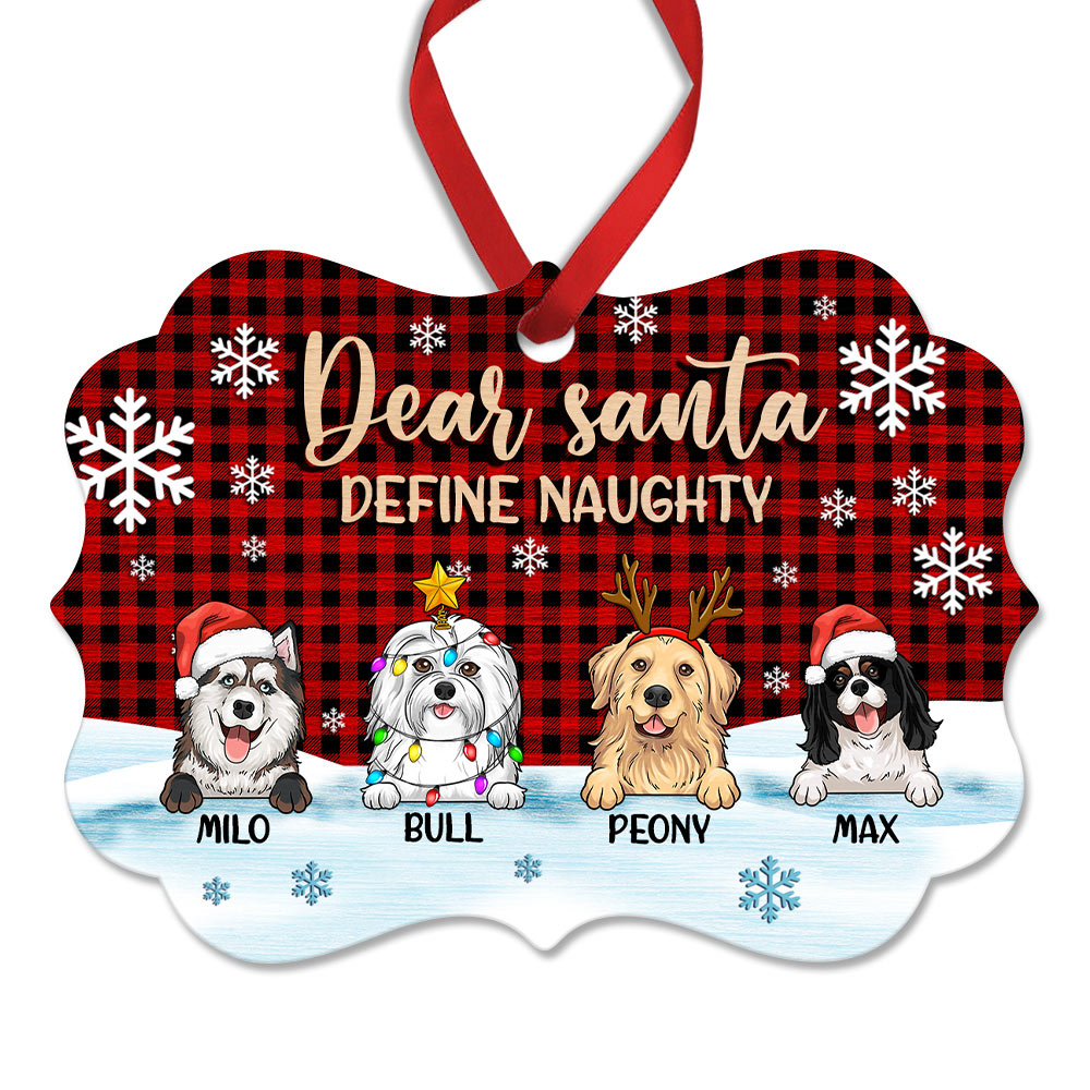 Dear Santa Define Naughty List Personalized Ornament