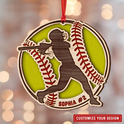 Softball Girl Personalized Ornament