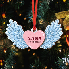 Angel Wings Memorial Gift Personalized Ornament
