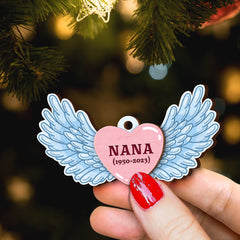 Angel Wings Memorial Gift Personalized Ornament