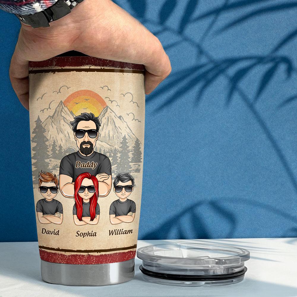 A Bond Between Father & Children Personalized Tumbler Cup