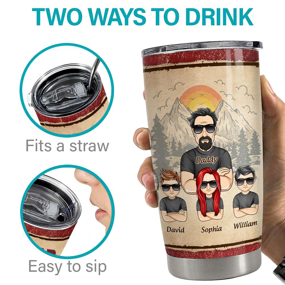A Bond Between Father & Children Personalized Tumbler Cup