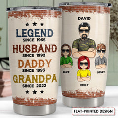 Legend Husband Daddy Personalized Tumbler Cup