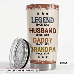 Legend Husband Daddy Personalized Tumbler Cup