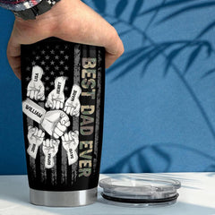 Best Dad Ever Dad Nutrition Facts Personalized Tumbler Cup