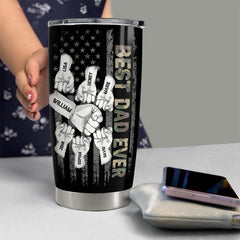 Best Dad Ever Dad Nutrition Facts Personalized Tumbler Cup