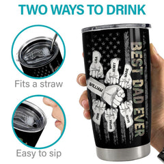 Best Dad Ever Dad Nutrition Facts Personalized Tumbler Cup