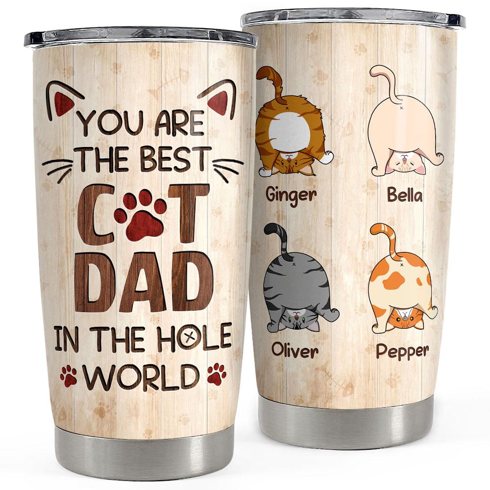 Best Cat Dad Personalized Tumbler Cup