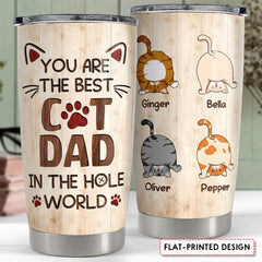 Best Cat Dad Personalized Tumbler Cup