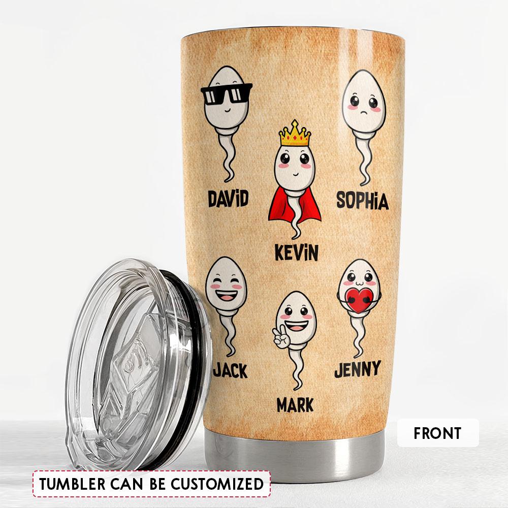 Chillin' In Dad Balls Personalized Funny Tumbler Cup