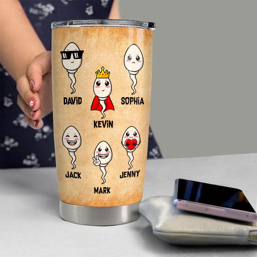 Chillin' In Dad Balls Personalized Funny Tumbler Cup