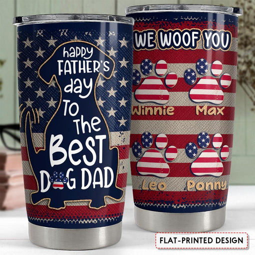 Happy Father Day Dog Dad Personalized Tumbler Cup