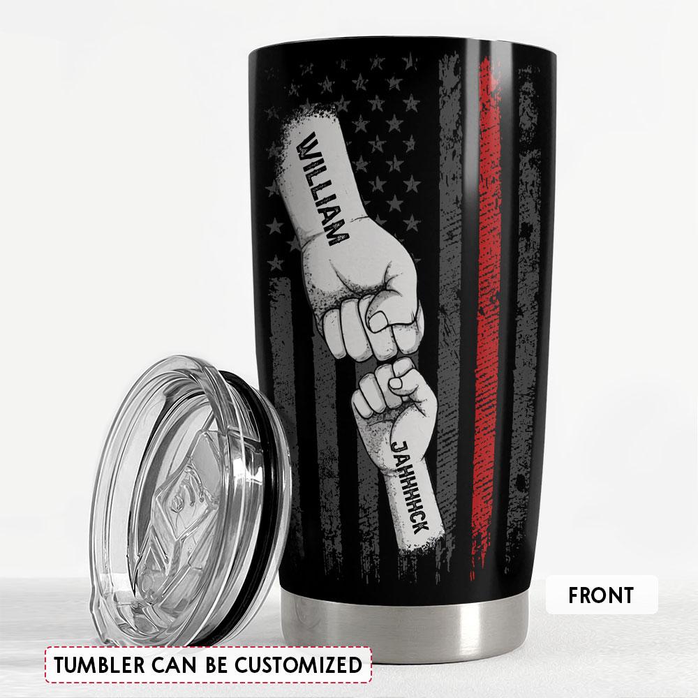 Firefighter Dad Like A Normal Dad Just Cooler Personalized Tumbler Cup